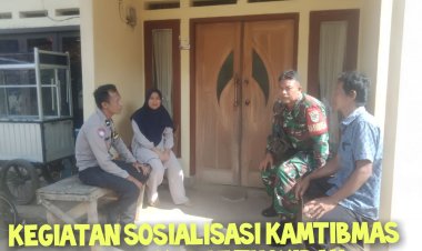 Sosialisasi Kamtibmas, Babinsa Koramil 2204/Cikidang dan Bhabinkamtibmas Aktifkan Poskamling di Desa Cikarae Thoyibah