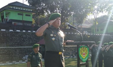 Kodim 0622/Kabupaten Sukabumi Gelar Upacara Kenaikan Pangkat Periode 1 Oktober 2025