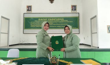 Serah Terima Jabatan Ketua Persit Kartika Chandra Kirana Cabang XLV Dim 0622/Kabupaten Sukabumi