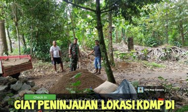 Babinsa Koramil 2204/Cikidang Laksanakan Pengecekan Lokasi KDMP di Desa Cikarae Thoyibah