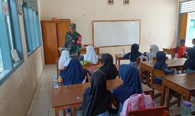 Babinsa Koramil 2214/Surade Dampingi Kegiatan Makan Sehat Gratis di Kecamatan Waluran