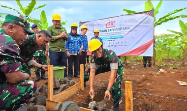 Dandim 0622/Kab. Sukabumi Hadiri Peletakan Batu Pertama Pembangunan Kantor Koperasi Desa Merah Putih Secara Virtual