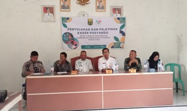Babinsa Koramil 2210/Pabuaran Hadiri Penyuluhan dan Pelantikan Kader Posyandu di Desa Ciwalat