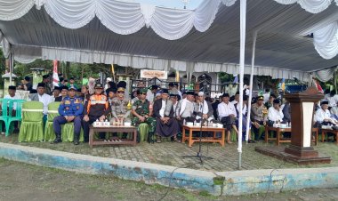 Babinsa Koramil 2213/Jampangkulon Hadiri Peringatan Hari Santri Nasional di Alun-Alun Kecamatan Jampangkulon