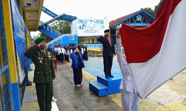 Danramil 2205/Kalapanunggal Hadiri Upacara Hari Sumpah Pemuda di SMK Nurul Bayan