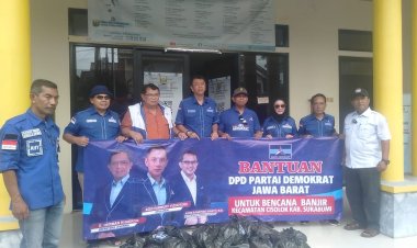 Anggota DPR RI H. Iman Adinugraha Salurkan Bantuan Sembako untuk Warga Terdampak Banjir di Empat Desa.