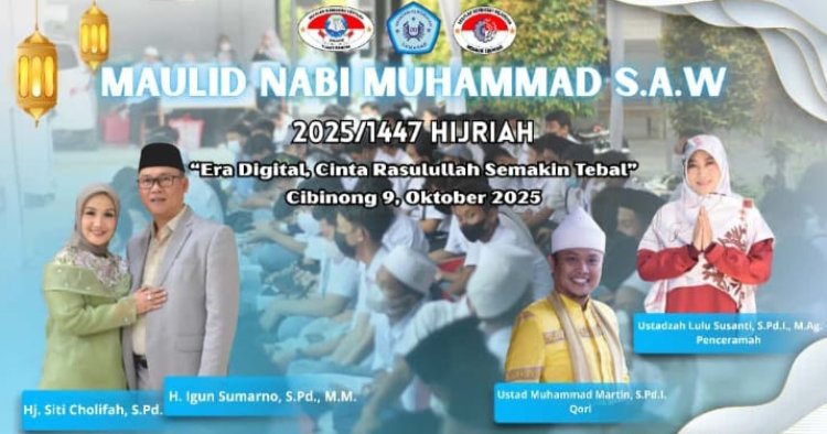 SMK Mekanik Bogor Cibinong Gelar Peringatan Maulid Nabi Besar Muhammad SAW  Mengusung Tema:, Era Digital, Cinta Rasulullah Semakin Tebal