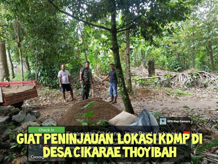 Babinsa Koramil 2204/Cikidang Laksanakan Pengecekan Lokasi KDMP di Desa Cikarae Thoyibah