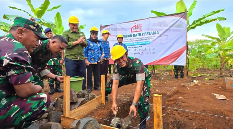 Dandim 0622/Kab. Sukabumi Hadiri Peletakan Batu Pertama Pembangunan Kantor Koperasi Desa Merah Putih Secara Virtual