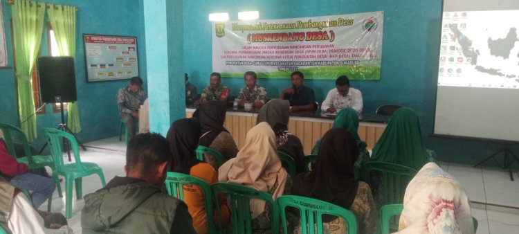 Babinsa Koramil 2211/Sagaranten Hadiri Musyawarah Perencanaan Pembangunan Desa Curugluhur