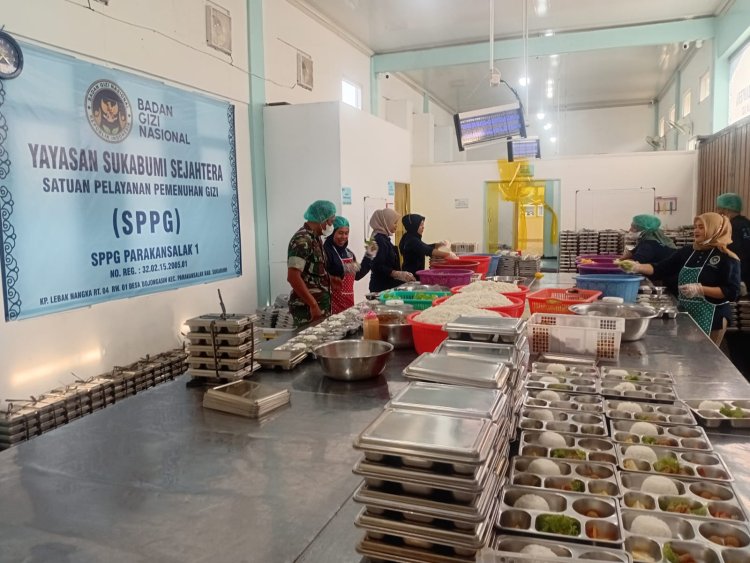 Babinsa Koramil 2206/Parakansalak Laksanakan Pengecekan Dapur SPPG Parakansalak 1