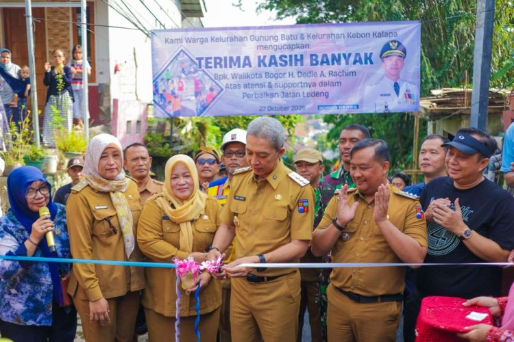 Rampung, Dedie Rachim Resmikan Jalan Penghubung Dua Kelurahan