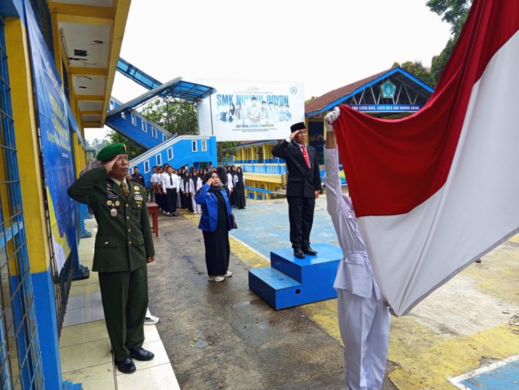 Danramil 2205/Kalapanunggal Hadiri Upacara Hari Sumpah Pemuda di SMK Nurul Bayan