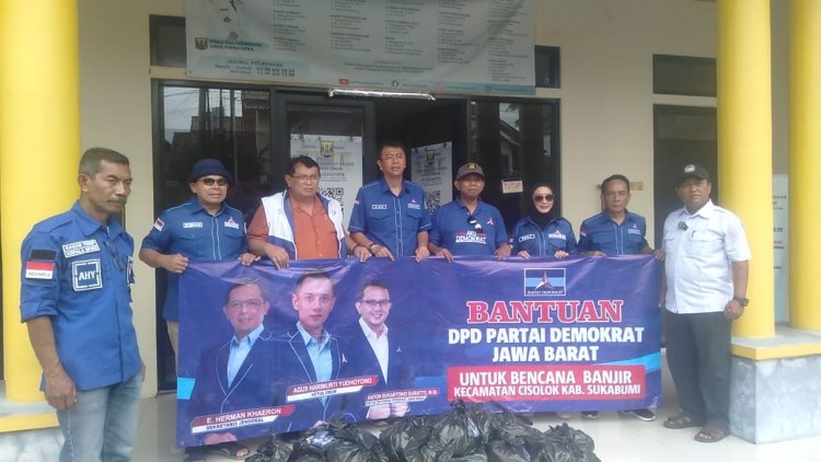 Anggota DPR RI H. Iman Adinugraha Salurkan Bantuan Sembako untuk Warga Terdampak Banjir di Empat Desa.
