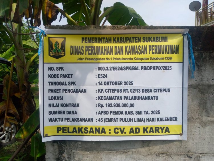 Pengaspalan Jalan di Desa Citepus Rampung, Warga Apresiasi Dinas Perkim Sukabumi