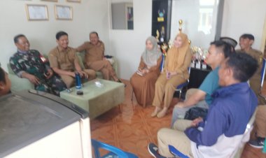 Babinsa Koramil 2210/Pabuaran Hadiri Rapat Mingguan di Desa Bantarsari