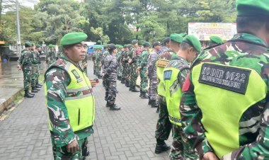 Babinsa Koramil 2205/Kalapanunggal Ikuti Apel Kesiapan Tanggap Bencana di Alun-Alun Kabupaten Sukabumi