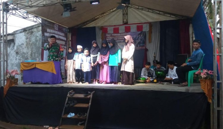 Posramil Koramil 2207/Jampang tengah Hadiri Acara Santunan Anak Yatim dalam Rangka Peringatan Hari Sumpah Pemuda