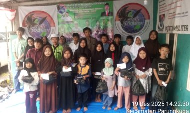 Iwo Indonesia DPD kab Sukabumi bersama  anak yatim piatu , gelar doa bersama Bagi korban bencana alam