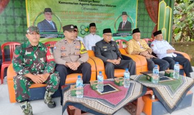 Babinsa Koramil 2214/Surade Hadiri Upacara Hari Amal Bakti Kemenag ke-80