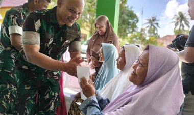 Dandim 0622/Kab. Sukabumi bersama Ketua Persit Kartika Chandra Kirana (KCK) Cabang XLV Laksanakan Kunjungan Kerja ke Koramil Jajaran