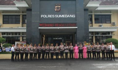 Kapolres Sumedang Pimpin Sertijab Kasat Lantas dan Kenaikan Pangkat Pengabdian Polri
