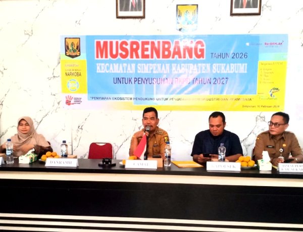 Musrenbang Kecamatan Simpenan 2026 Bahas RKPD 2027, Fokus Agroindustri dan Pariwisata