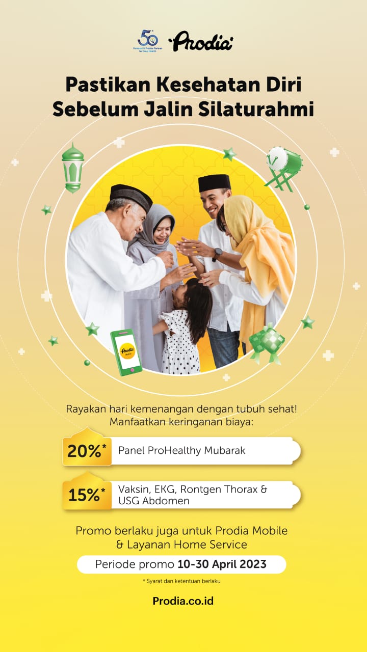 Pastikan Tubuh Sehat, Silaturahmi Semakin Hangat Pastikan kondisi kesehatan prima saat merayakan hari kemenangan dan silaturahmi bersama keluarga tercinta.