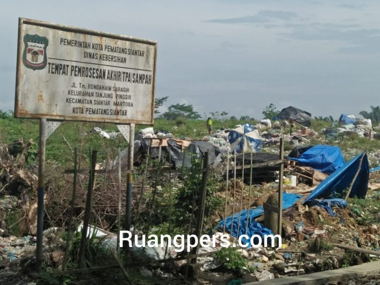 Foto Tempat Pemprosesan Akhir (TPA), di jalan Tn Rondahaim Saragih, Kelurahan Tanjung Pinggir, Kecamatan Siantar Martoba, Kota Pematangsiantar, Rabu (27/1/2021) siang.