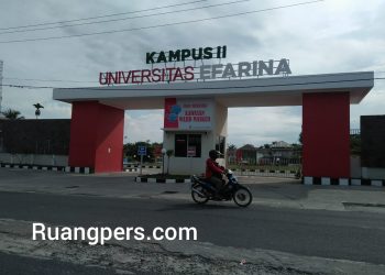Kampus 2 Universitas Efarina tampak berdiri kokoh dan megah, di jalan Pendeta J. Wismar Saragih, Kelurahan Bane, Kecamatan Siantar Utara, Kota Pematangsiantar, Sumatera Utara, Selasa (26/1/2021).