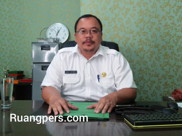 Kepala DLH Pematangsiantar, Deddy Tunasto Setiawan, yang ditemui Ruangpers.com, di ruang kerjanya, jalan Rakutta Sembiring Pematangsiantar, pada Rabu siang lalu (27/1/2021).