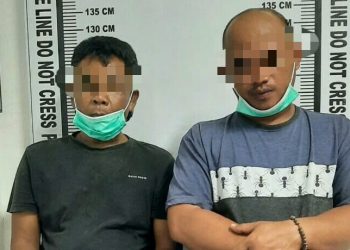 Foto kedua orang tersangka yang diamankan Polisi.