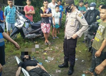 Foto korban saat di lokasi kejadian.