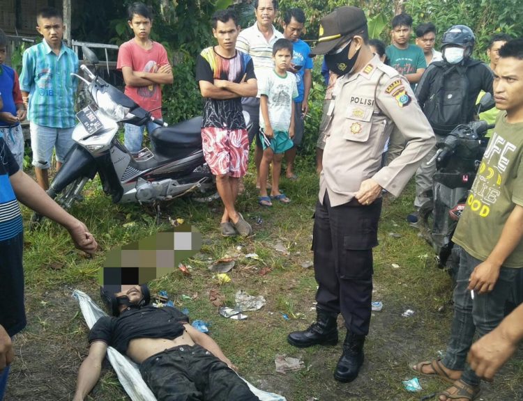 Foto korban saat di lokasi kejadian.