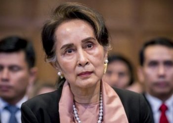 Pemimpin Myanmar Aung San Suu Kyi di pengadilan internasional Den Haag, Belanda. (Foto: AFP)