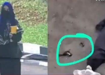 Teroris perempuan berjilbab serang Mabes Polri, Jakarta Selatan, Rabu (31/3/2021).