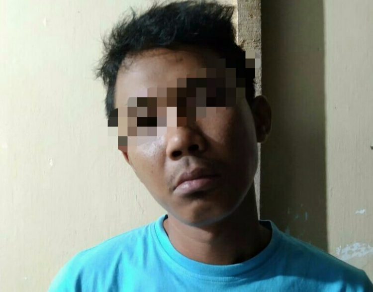 Foto pelaku yang diamankan Polisi.