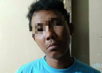 Foto pelaku yang diamankan Polisi.