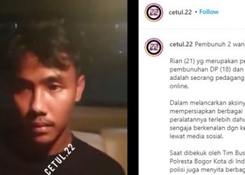 Pelaku pembunuh 2 wanita di Bogor [Instagram @cetul.22]