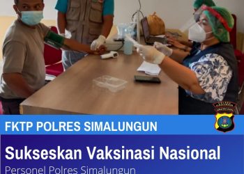 Fasilitas Kesehatan Tingkat Pertama Polres Simalungun saat vaksinasi Covid - 19.