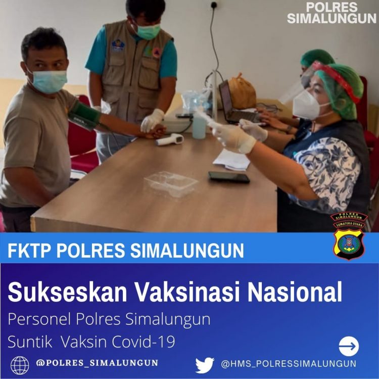 Fasilitas Kesehatan Tingkat Pertama Polres Simalungun saat vaksinasi Covid - 19.