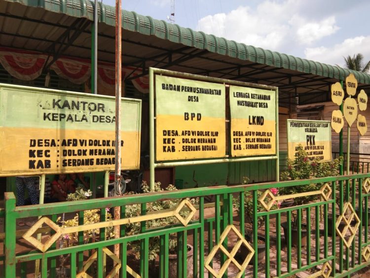 Kantor Desa Dolok Ilir 6, Kecamatan Dolok Merawan, Kabupaten Sergai. (foto/dmk)