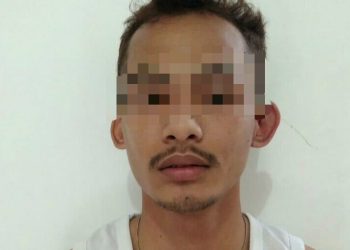 Foto pelaku yang diamankan Polisi.