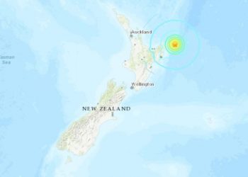 Gempa bumi M6,9 mengguncang Selandia Baru Kamis (4/3) WIB (USGS)