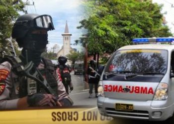 Bom Makassar (ANTARA FOTO/Arnas Padda)