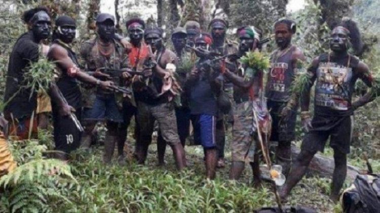 Para anggota KKB yang meneror masyarakat sipil di Papua. (Foto: TNI)