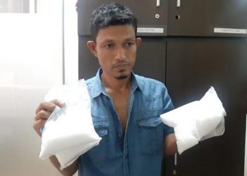 Bandara Internasional Kualanamu, Deliserdang, Sumut menggagalkan pengiriman 1,09 Kg narkoba jenis sabu ke Makassar, Sulsel. Foto/Ist