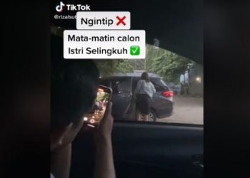 Pria Pergoki Calon Istri Asyik Selingkuh (TikTok/@rizalsutanmudo)