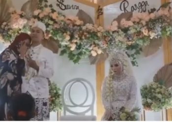 Video mempelai pria yang mesra dengan wanita lain di pelaminan. - (Instagram/@undercover.id)