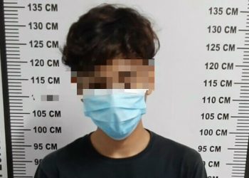 Foto pelaku yang diamankan Polisi.
